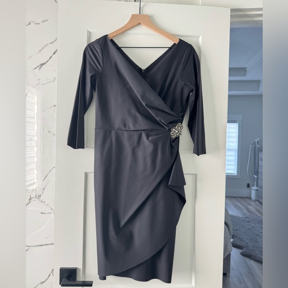 Alex Evenings Black Wrap Dress
